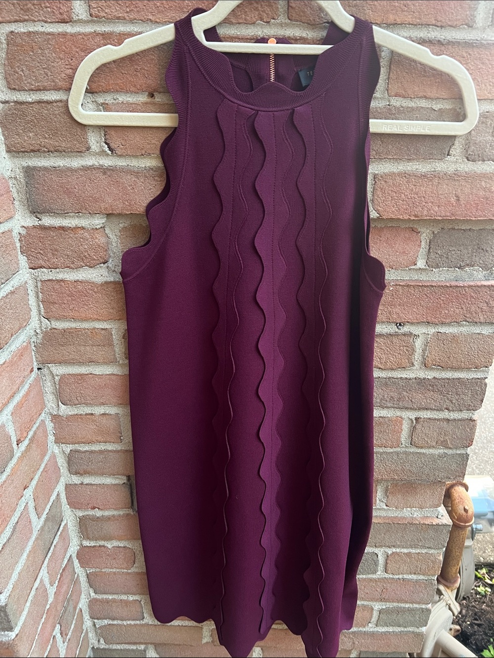 NWT Ted Baker RicRac Knotted Detail dress in Oxblood (Burgundy)
